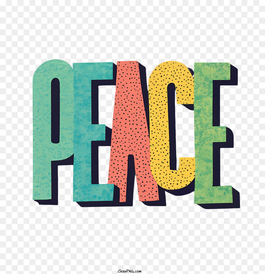 Frieden Frieden farbenfrohe abstrakte handgeschrieben - 