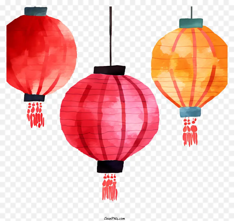 watercolor lamps hanging lamps red and orange lamps floral design lamps paper or fabric lamps