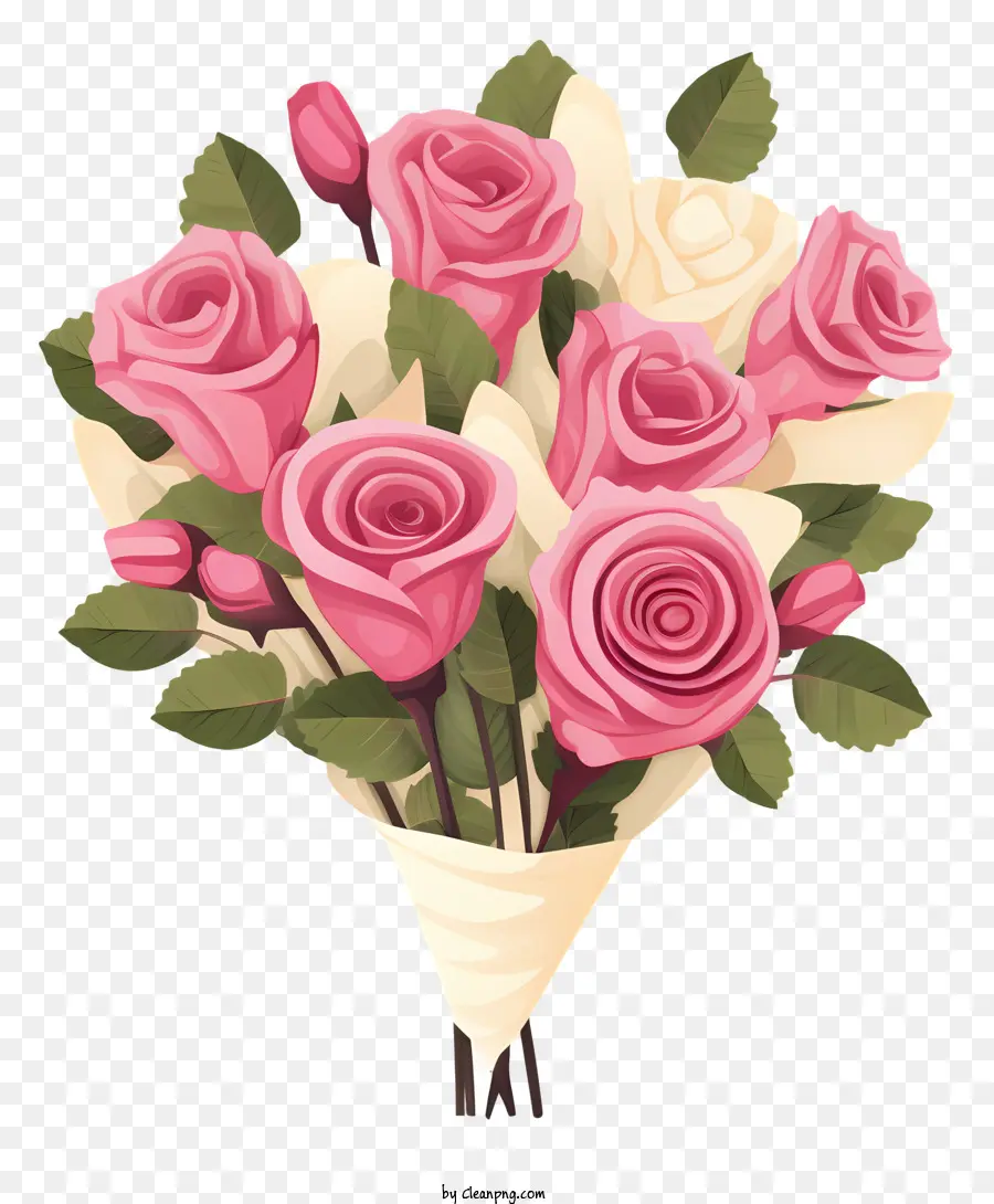 rosa Rosen - Rosa Rosen im Spiralmuster auf schwarzem Hintergrund