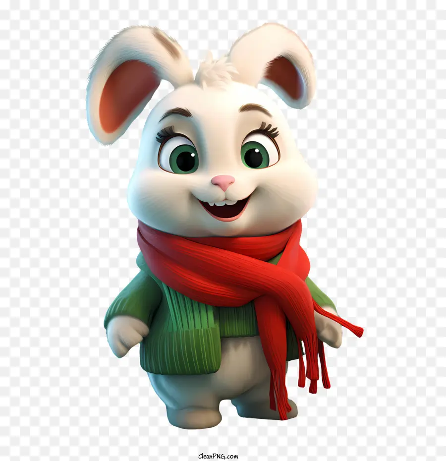 Phim hoạt hình thỏ mùa đông thỏ hoạt hình dễ thương - 