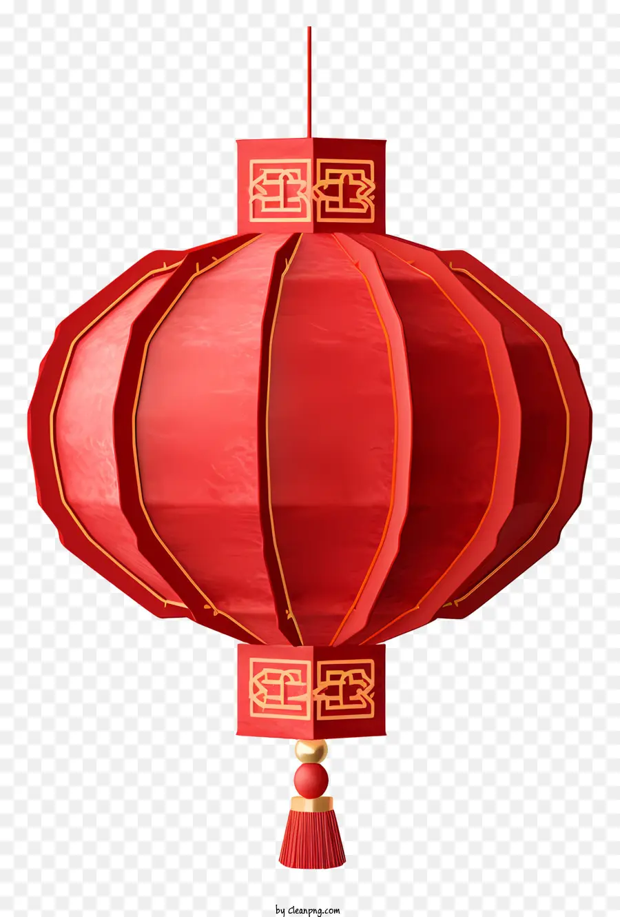 Rotlaterne asiatische Dekoration traditioneller Laternengoldakzente Quasten Quasten - Traditionelle asiatische Laterne mit roten und goldenen Akzenten