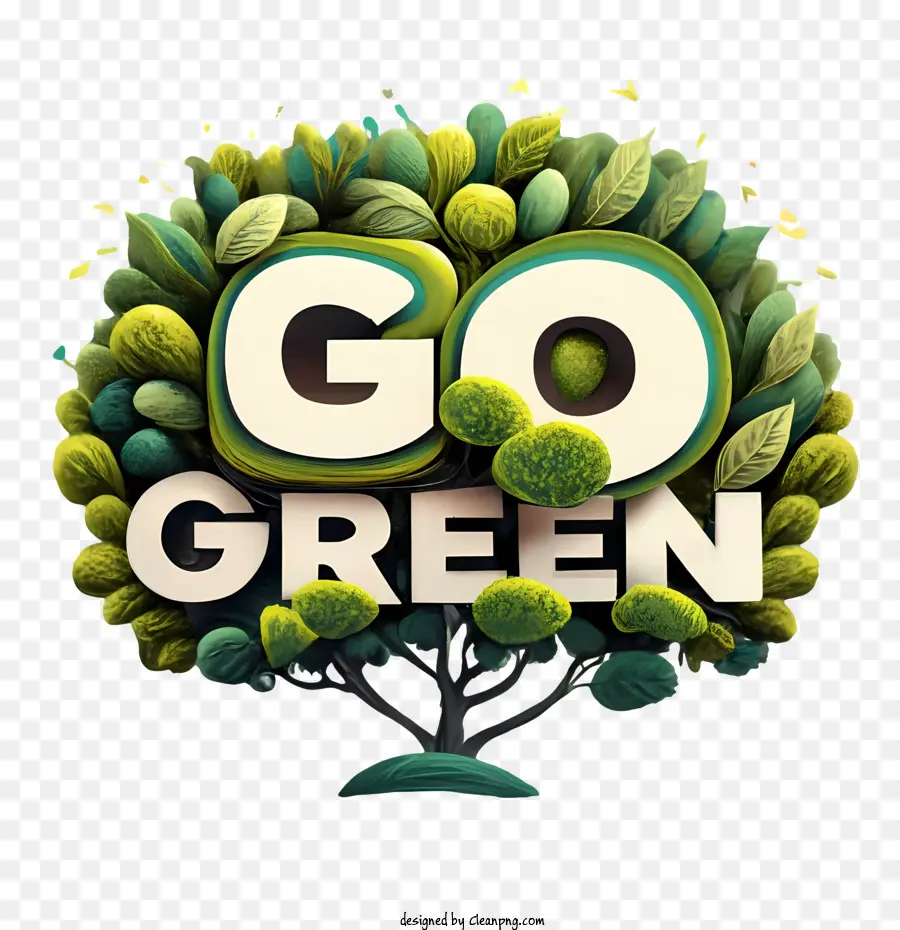 Gehen Sie grüne Öko -Naturbaumumgebung - 