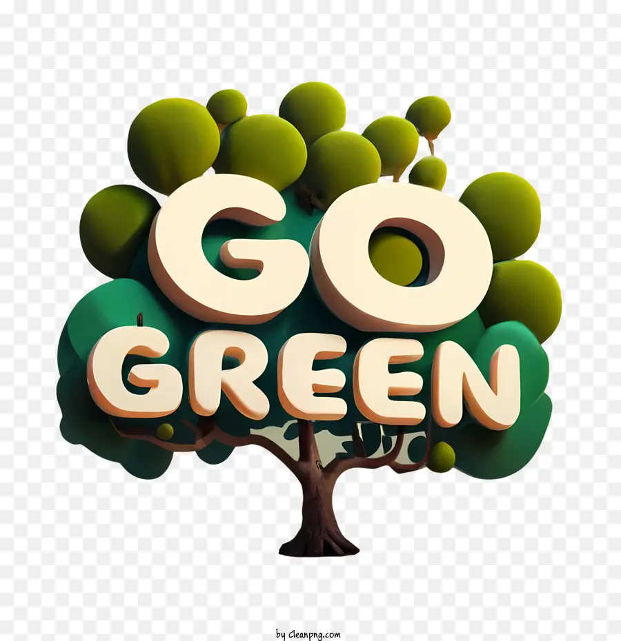 go green tree logo eco friendly nature