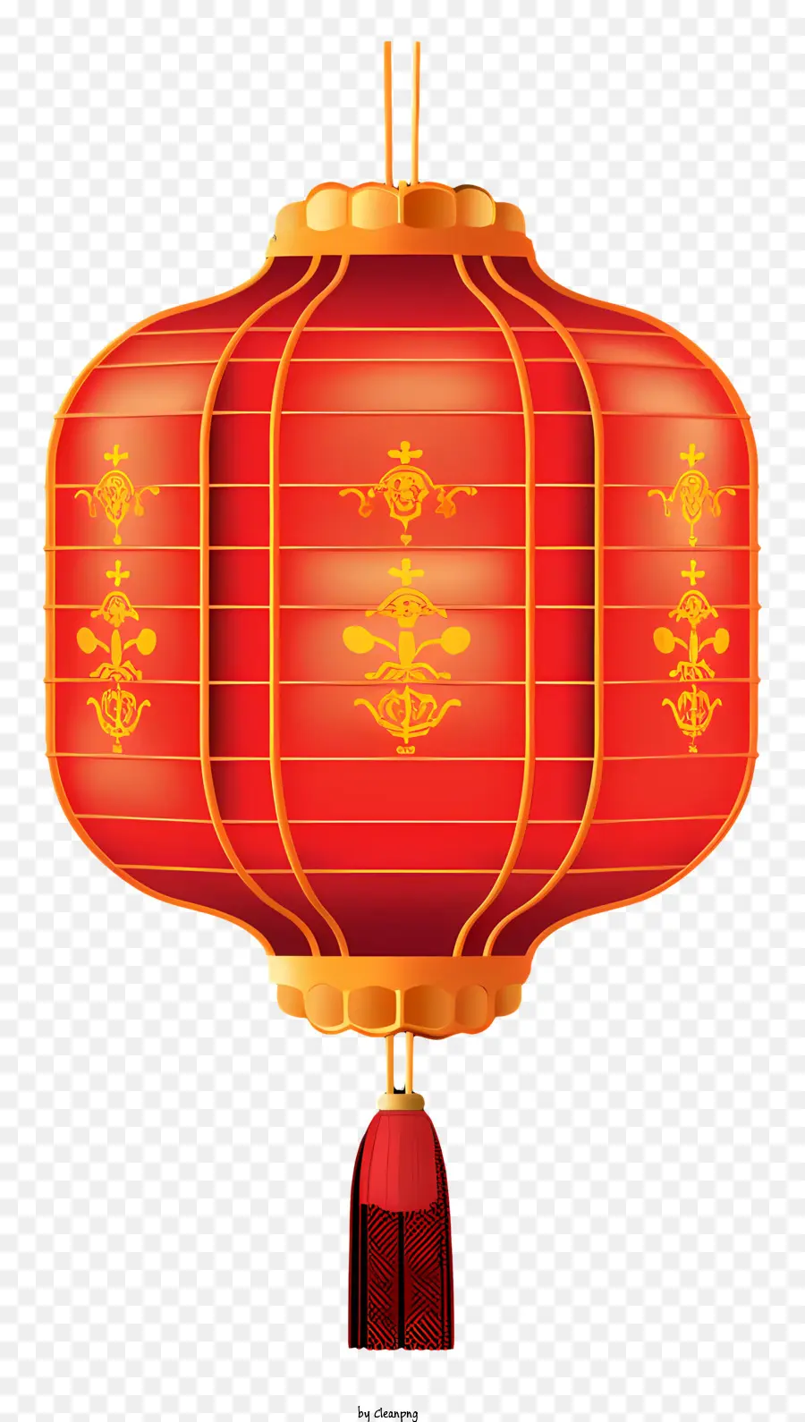 chinesische Laterne - Chinesische Laterne mit roten und goldenen Akzenten