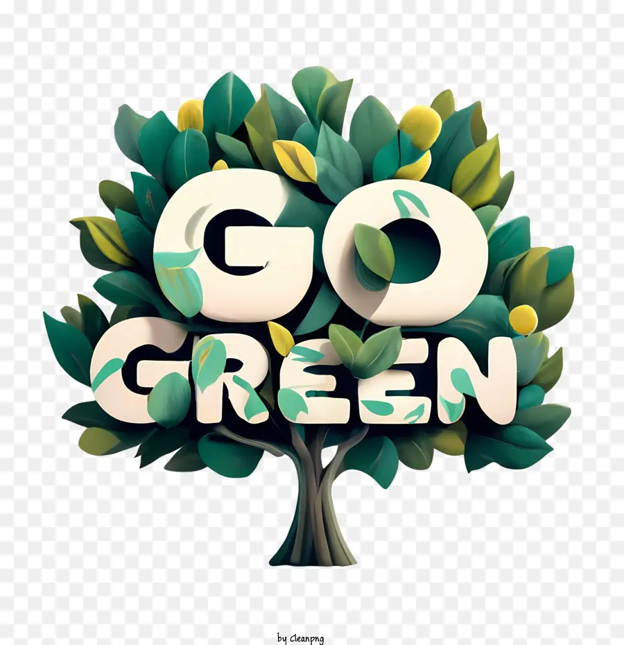 Gehen Sie grüne Öko -Nachhaltigkeit Naturbaum - 