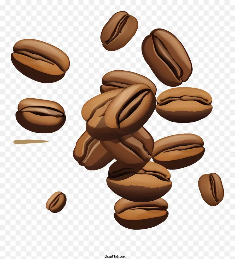 cà phê - Hình ảnh: đống hạt cà phê nâu, khô và toàn bộ