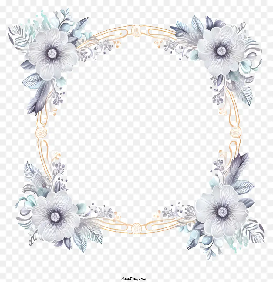 Blumen Kranz - Eleganter Blumenkranz mit Silber und Perlen