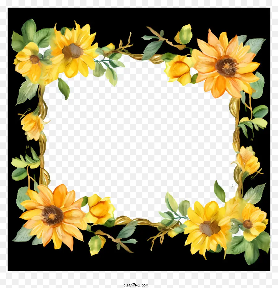 Blumenkranz - Realistischer Kranz aus gelben Sonnenblumen