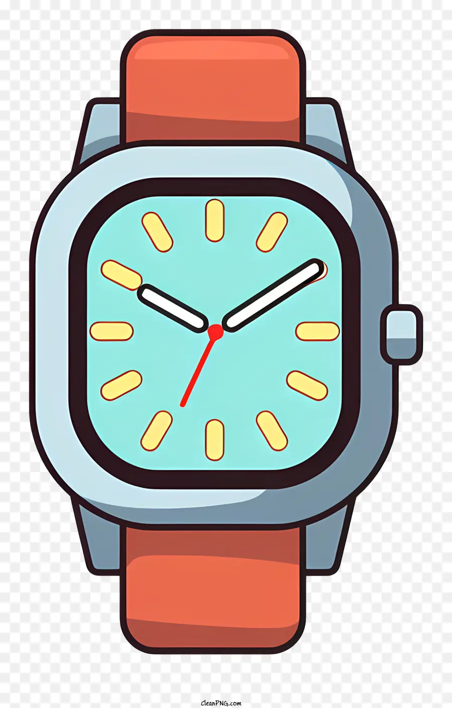 Armbanduhr Plastik Uhr Schwarzes Gesicht Wache weiße Nummer Uhr Red Hour Hand Hand - Plastik -Armbanduhr mit roten und grünen Händen