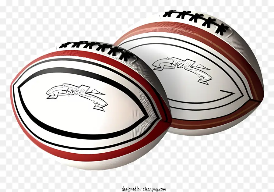palla di rugby design bianco e nero design piatto rugby palla di rugby di buone condizioni sfondo nero di rugby - Palla di rugby in bianco e nero in buone condizioni