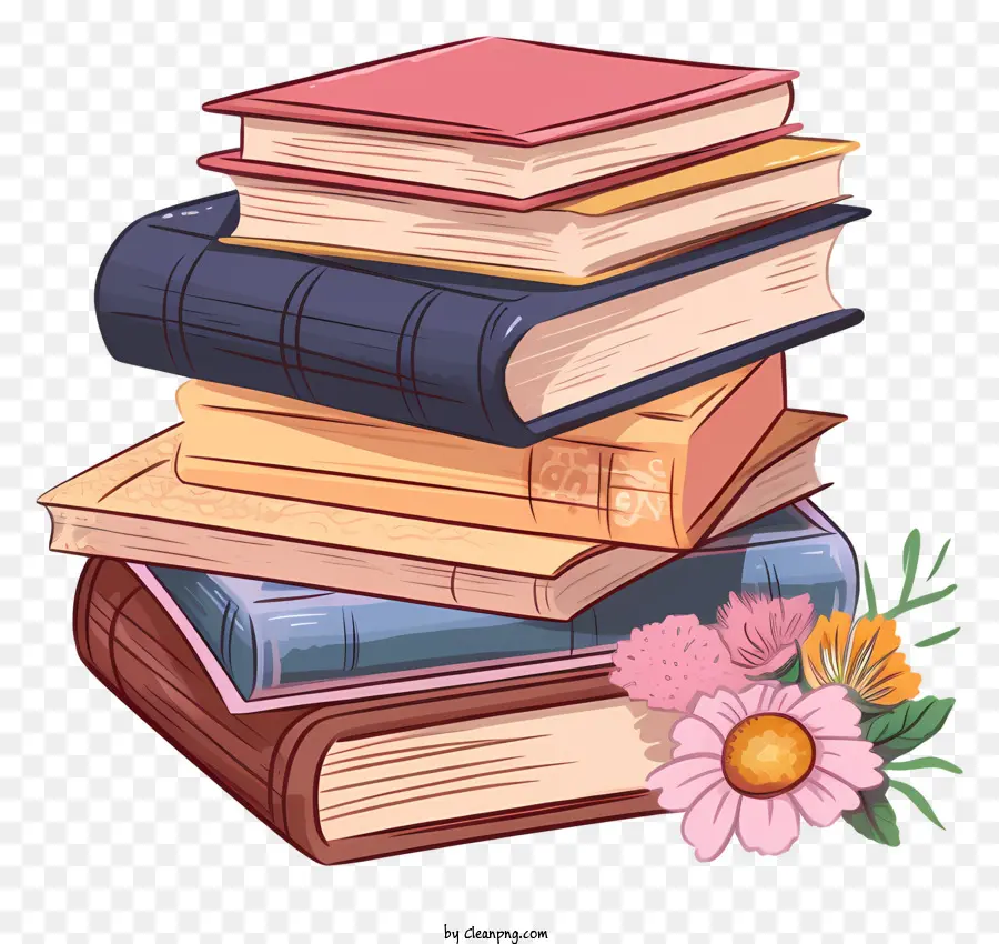 vintage books worn out books colorful flowers cozy ambiance vintage design
