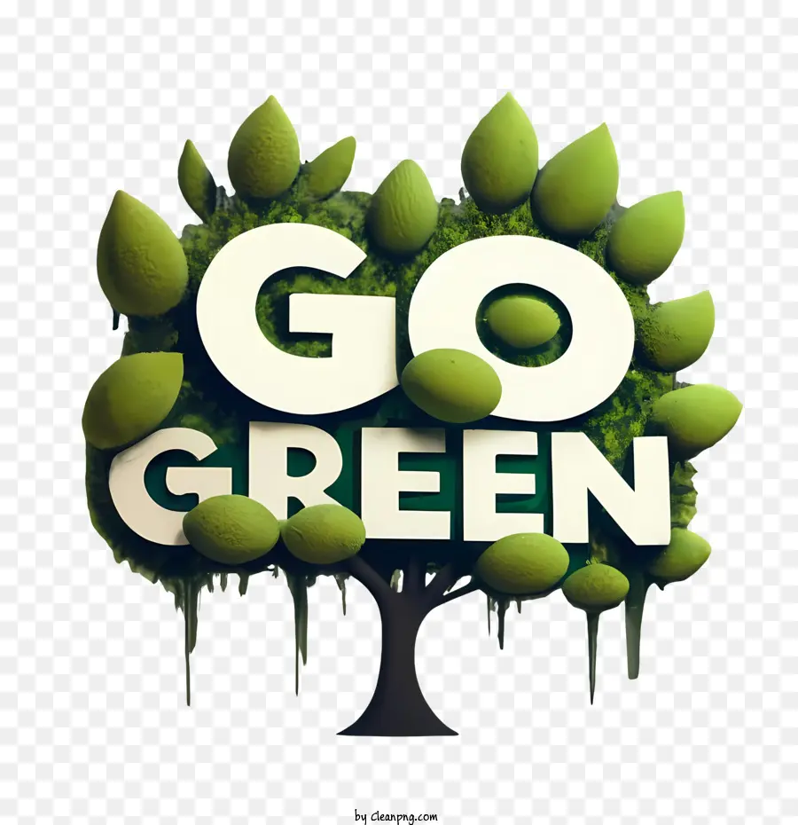 Gehen Sie grüne Umgebung grüner Naturbaum - 
