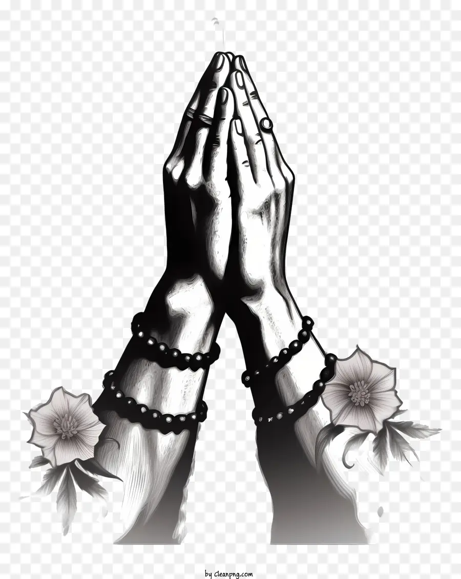 Adorazione della preghiera Gestire le mani del gesto - Gesto di preghiera con mani stilizzate e astratte