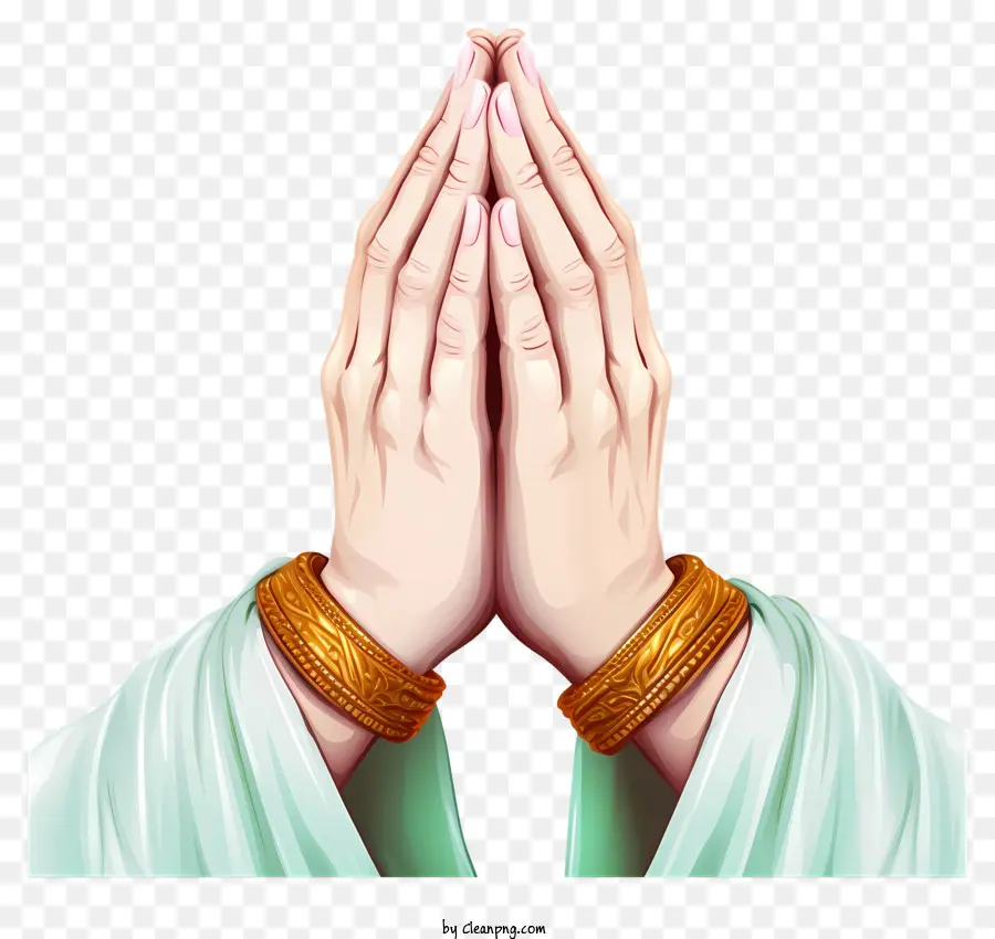 pregare il simbolismo religioso della meditazione Pratica spirituale di preghiera - Persona meditante in veste bianca con collana a croce