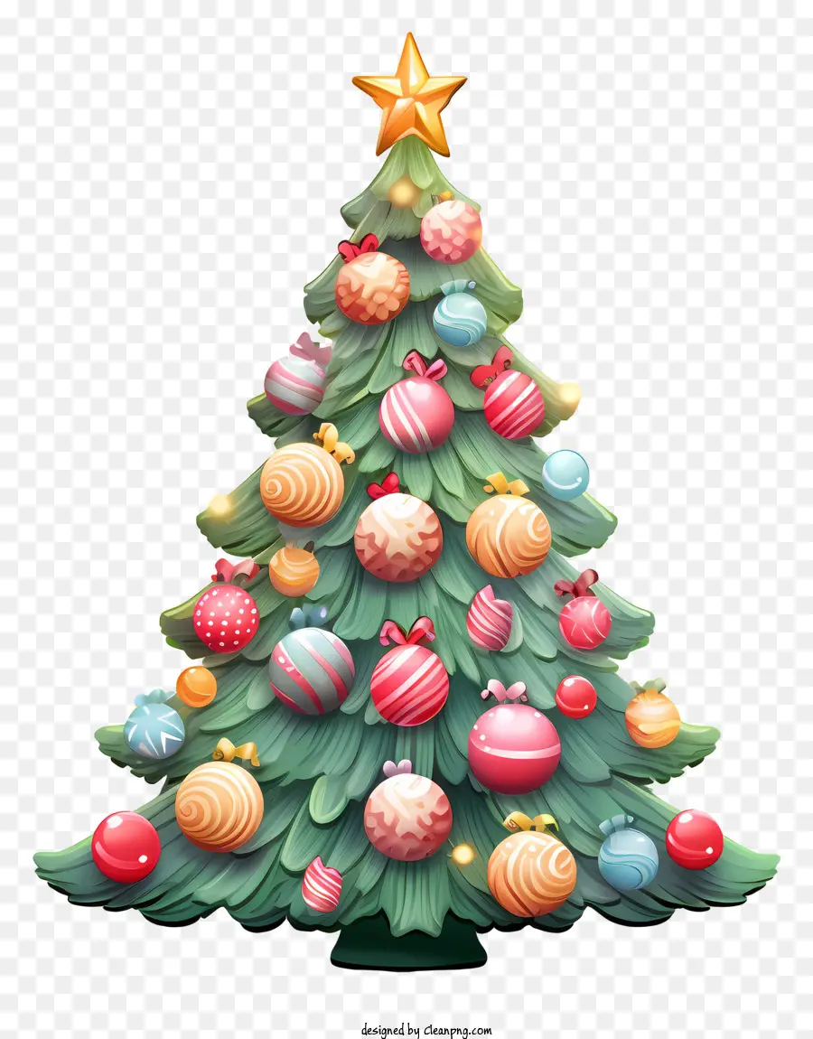 Weihnachtsbaum Sterne - Weihnachtsbaum mit rosa und blauen Dekorationen
