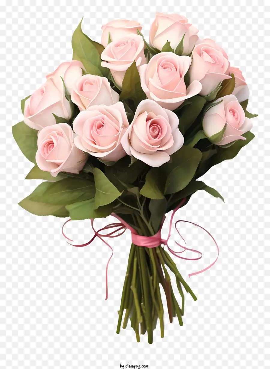 hoa hồng - Bouquet màu hồng thanh lịch, lãng mạn