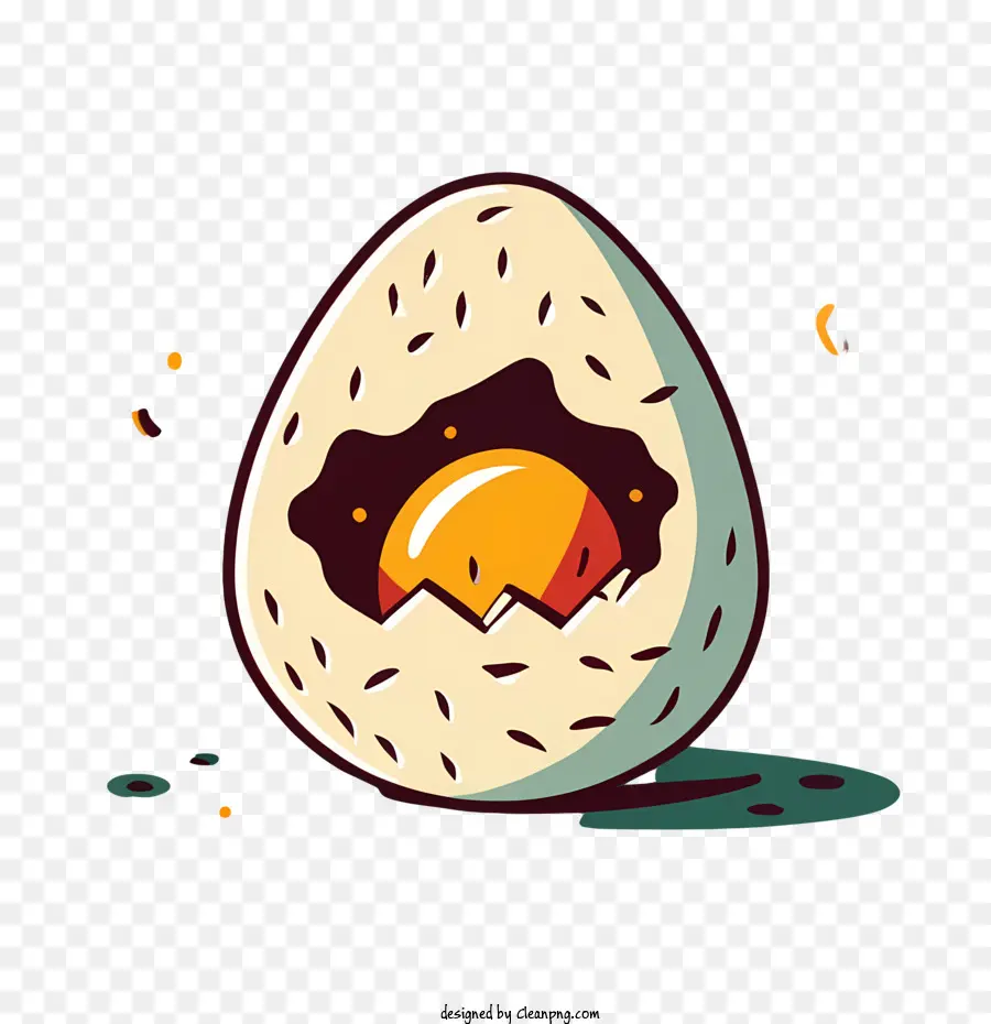 Cartoon Eggs Chicken Eigelbschale geknackte Ei - 