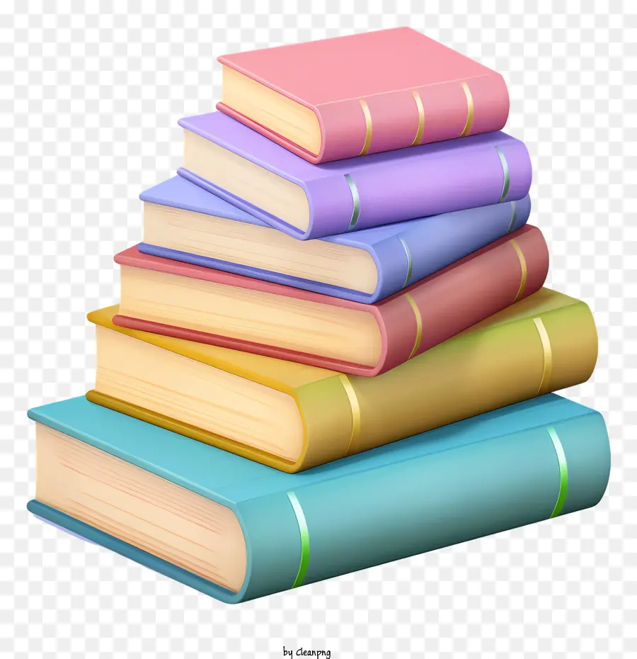 pila di libri - Stack colorato e ben lettura di vari libri