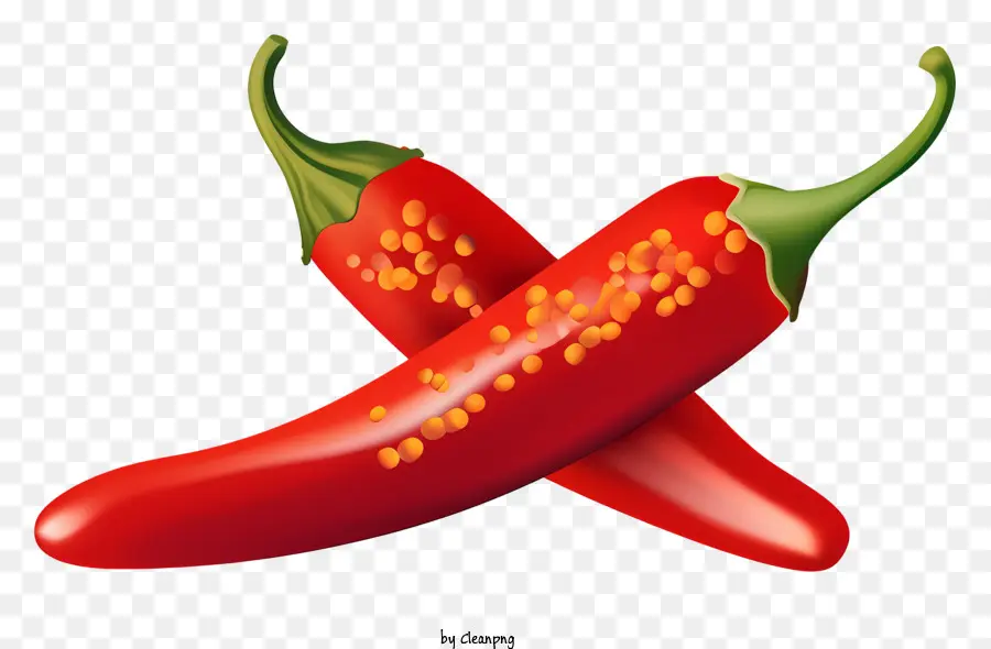 rote Chilischoten schälen Chili -Paprika Schwarze Hintergrund würziges Gemüse Lebensmittelfotografie - Zwei rote Chilischoten, einen geschälten, schwarzen Hintergrund