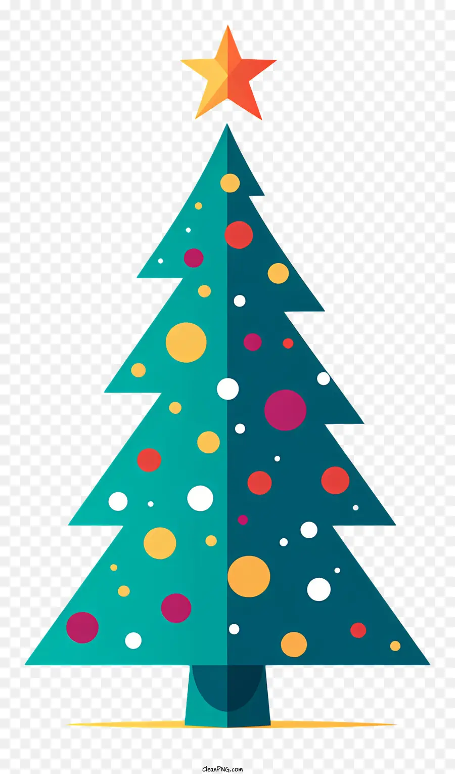 Weihnachtsbaum - Buntes Weihnachtsbaum mit Ornamenten und Glocken