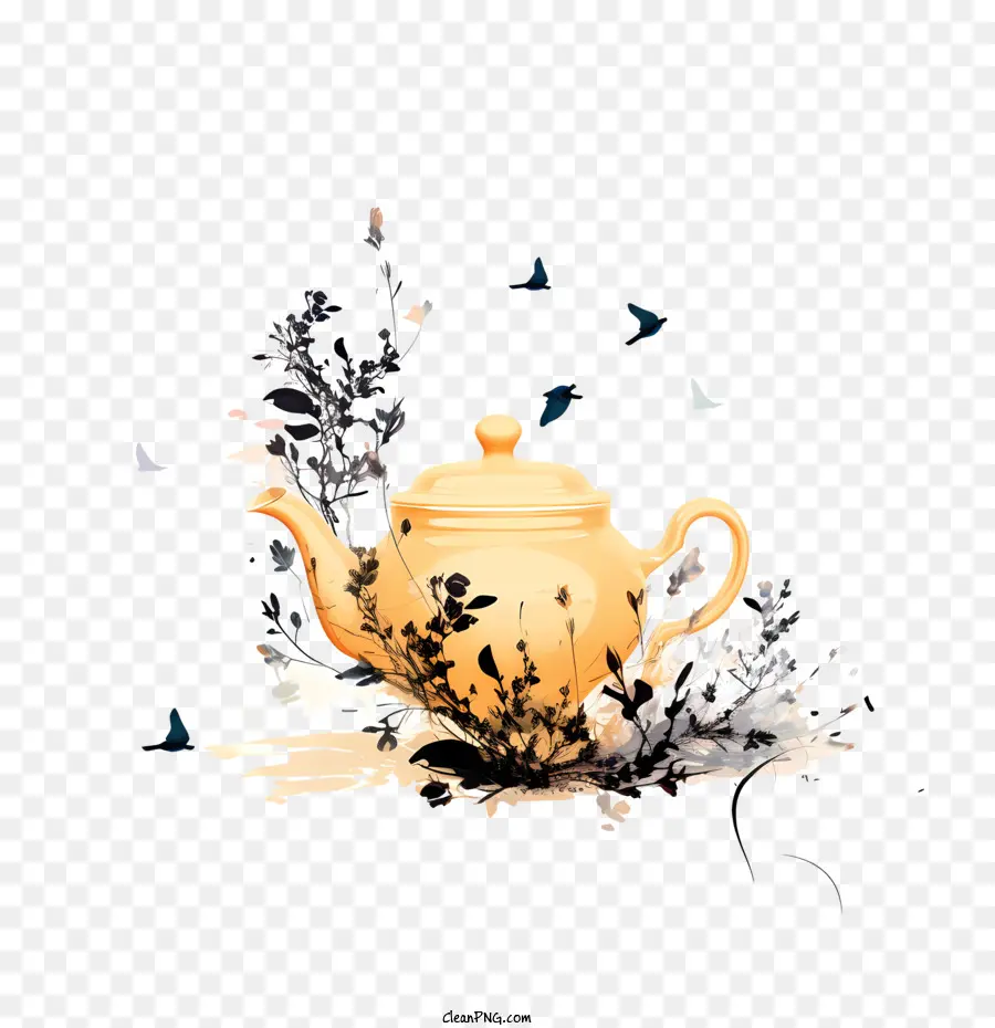 international tea day pot yellow tea tea pot
