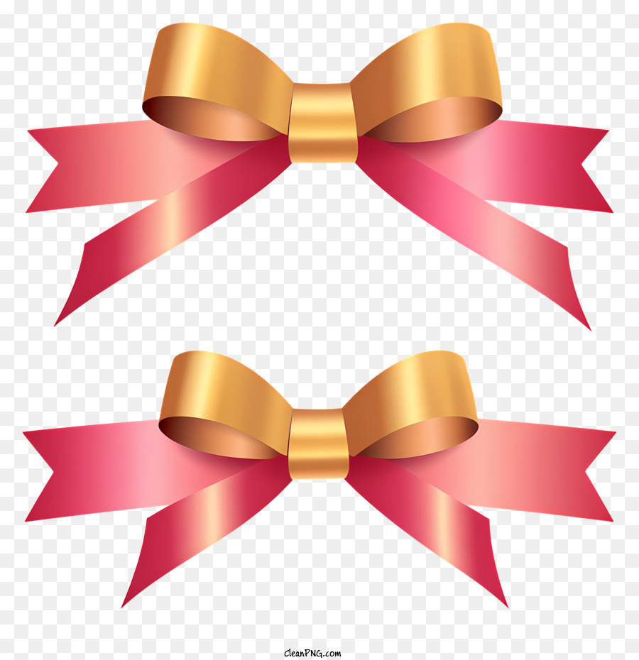 Two red bows made of golden ribbon png download - 3516*3472 - Free  Transparent Red Bows png Download. - CleanPNG / KissPNG