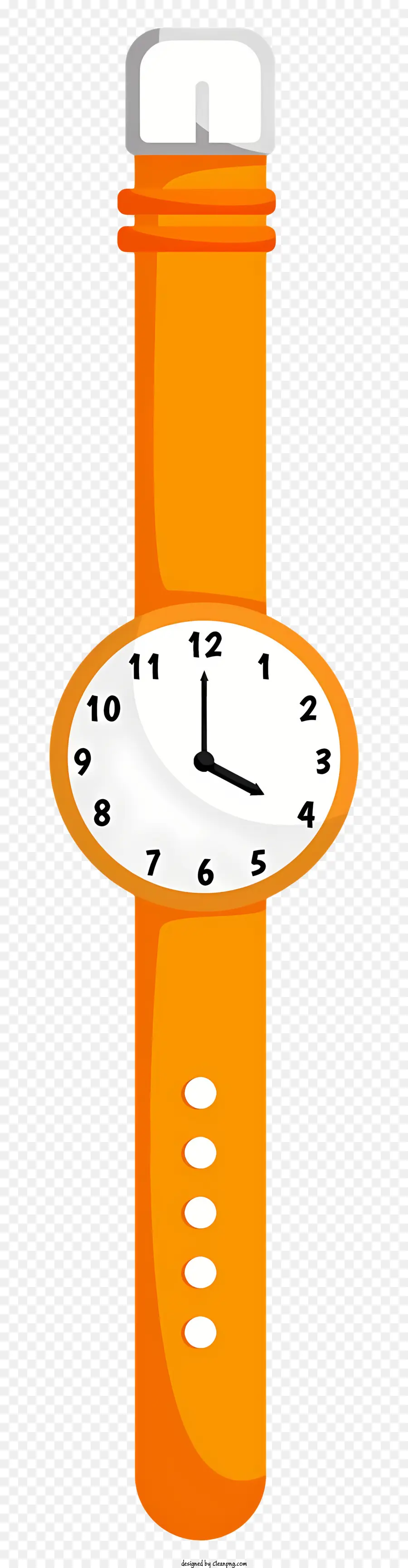 clock orange pill bottle time piece easy to read black background