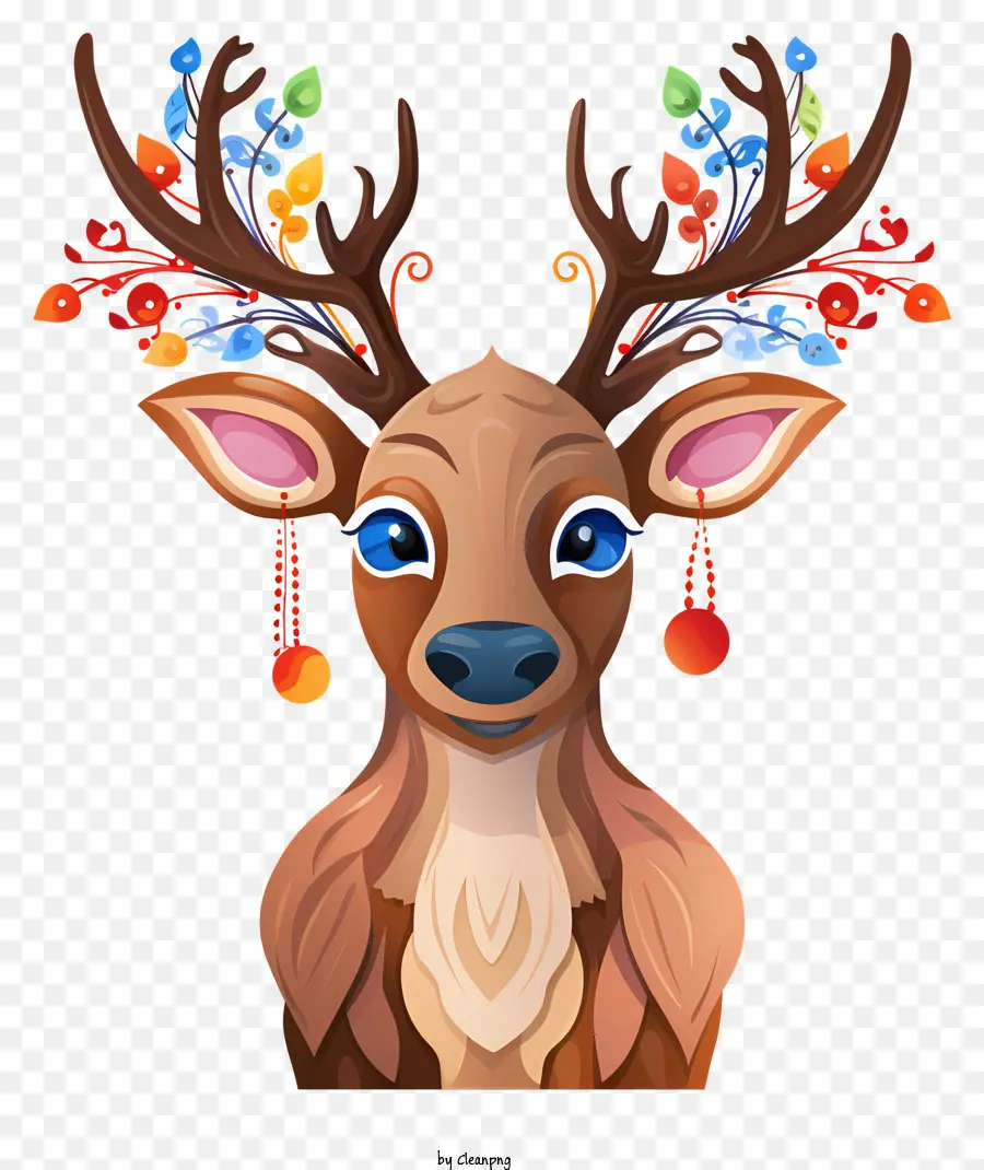 deer with flowers floral decorations on deer gentle expression on deer floral headpiece nature imagery