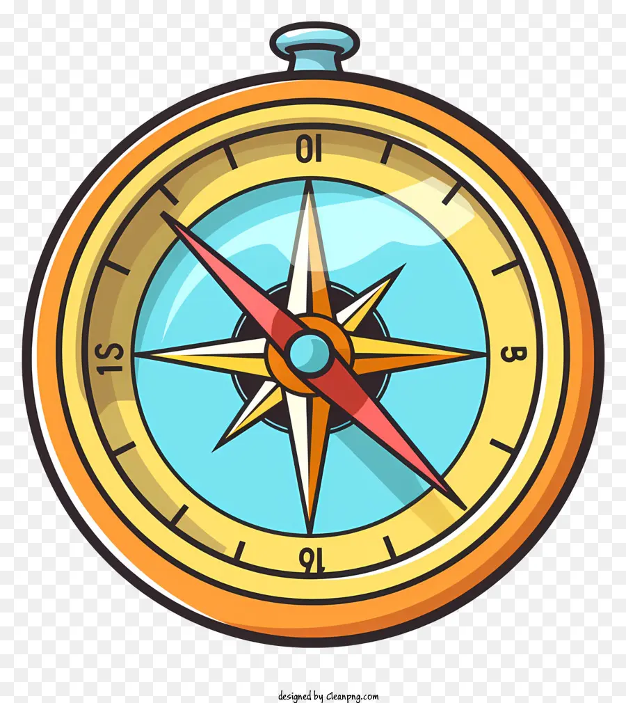 Kompass -Navigationsinstrument Richtung des Reisebereichs Magnetischer Nordpol Holzgriff - Kreiskompass mit roter Nadel für Richtung