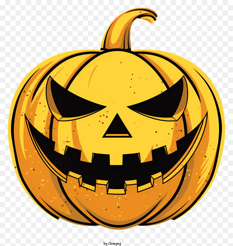 Halloween - Traditioneller Halloween Jack O'Lantern auf schwarzem Hintergrund
