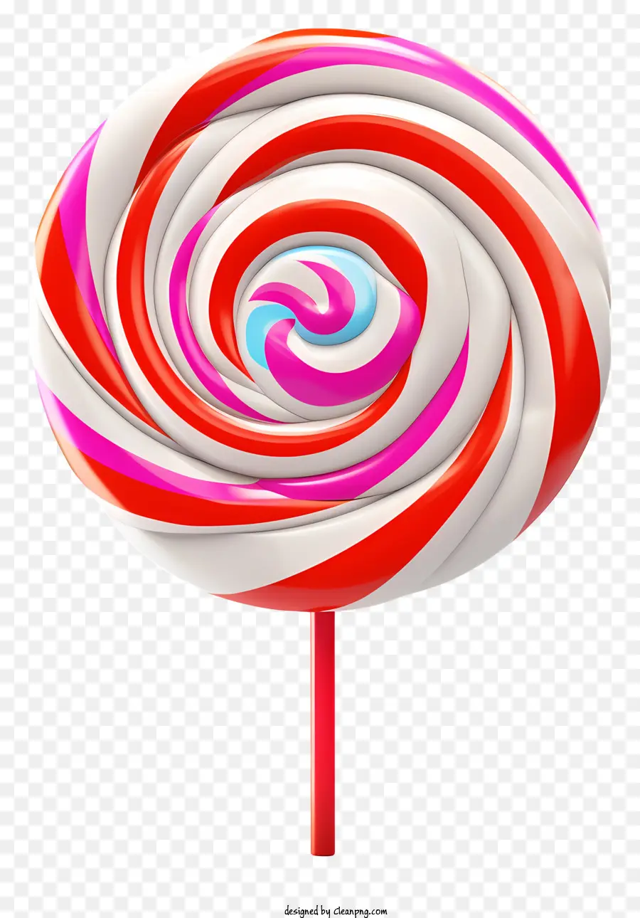 Lollipop Candy Swirl Red White - Immagine di Lollipop rosso, bianco e blu con Swirl