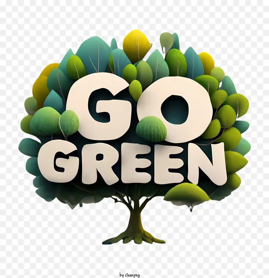 Gehen Sie grüne grüne Baum Natur umweltfreundlich - 
