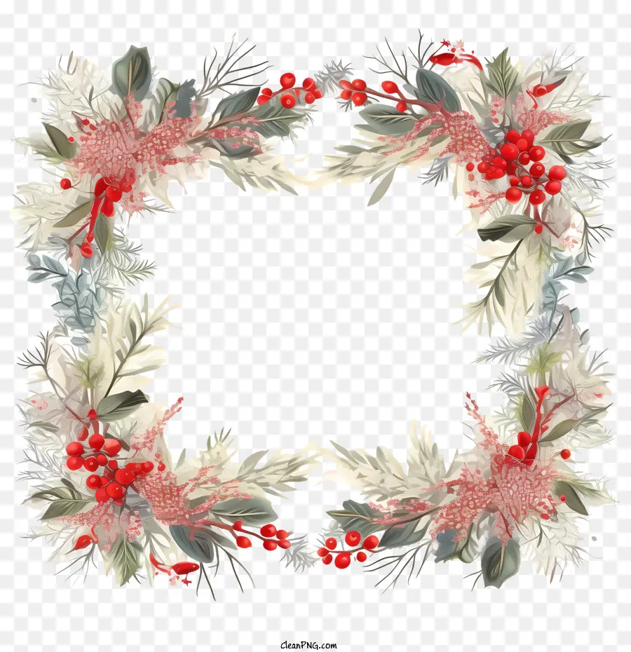 poinsettia flower wreath wreath flower red berries green leaves