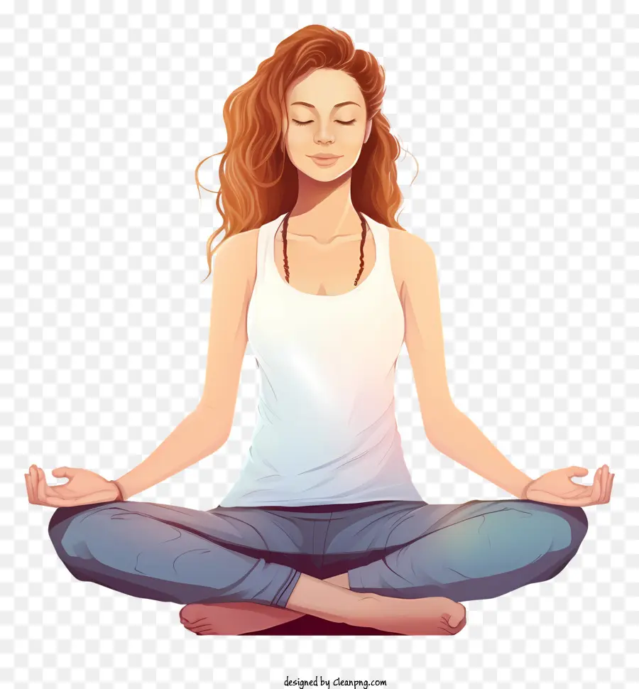 Thiền thư giãn Vị trí Lotus Người phụ nữ cầu nguyện - Người phụ nữ thiền định ở vị trí sen, yên bình và bình tĩnh