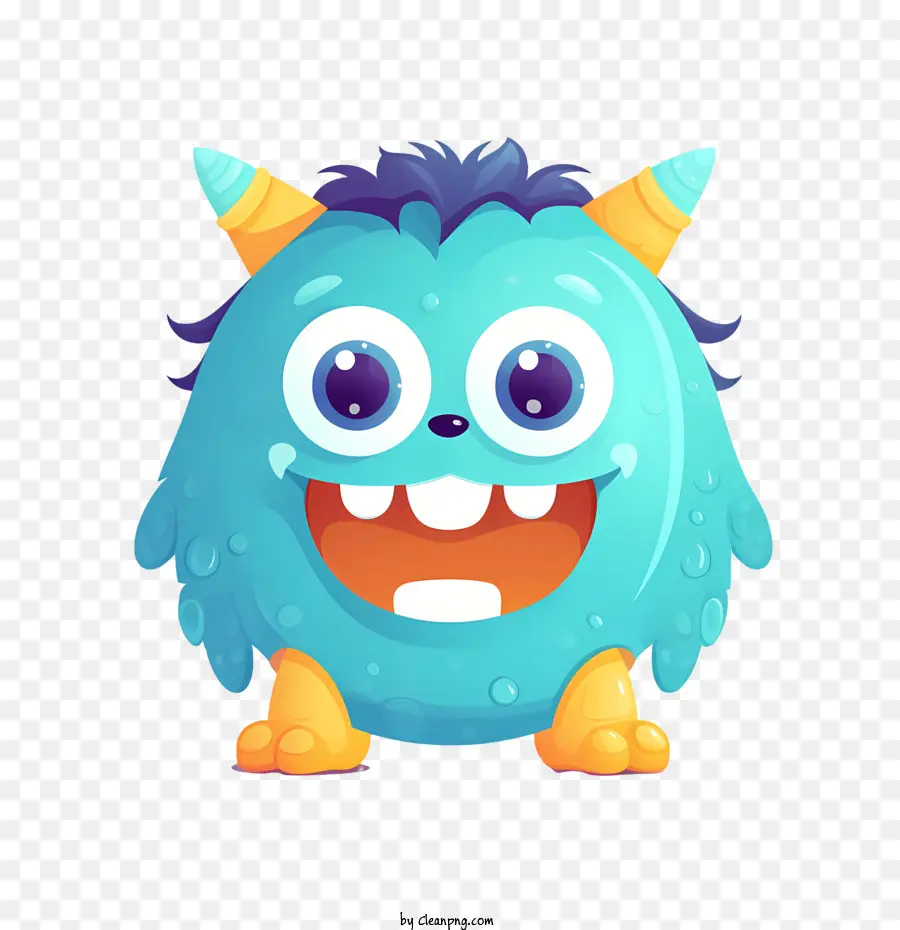Monster Cute Funny Blue Monster - 