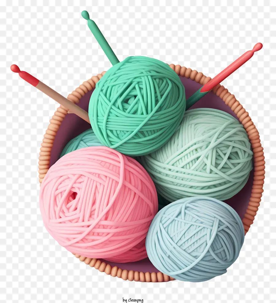 knitting needles balls of yarn colors blue knitting needles green knitting needles
