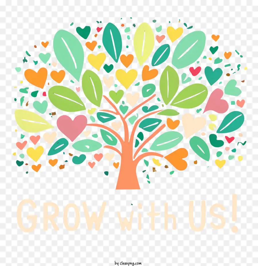 grow with us grow with us nature hearts growth