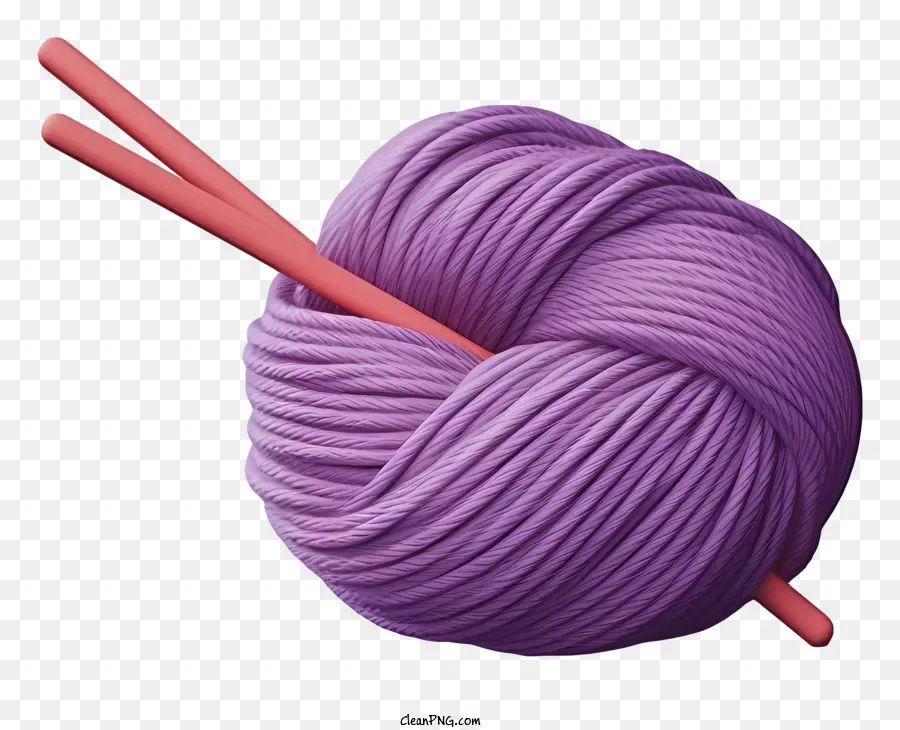 kết cấu màu tím của sợi đan - Sợi màu tím dệt kim với móc móc màu hồng