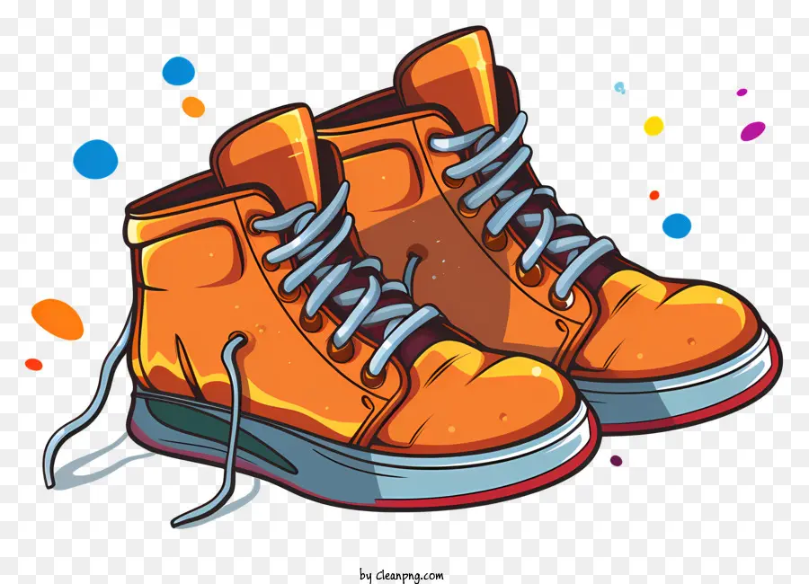Boot màu cam Boots cao su Boots Boots Boots - Mang giày màu cam với dây buộc