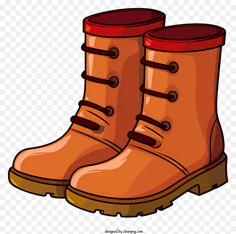 Giày da màu nâu Da đế bằng giày có đôi giày được bảo trì tốt Boots - Đôi giày da màu nâu với dây buộc cho điều kiện ẩm ướt