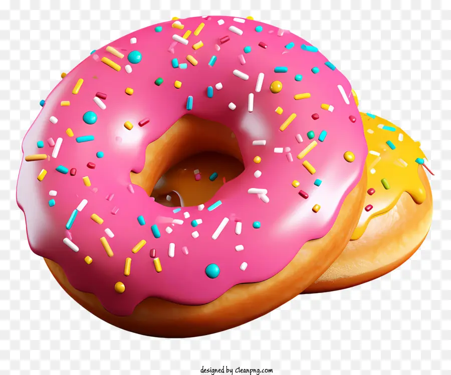 Donut - Bild des runden Donuts mit rosa Zuckerguss