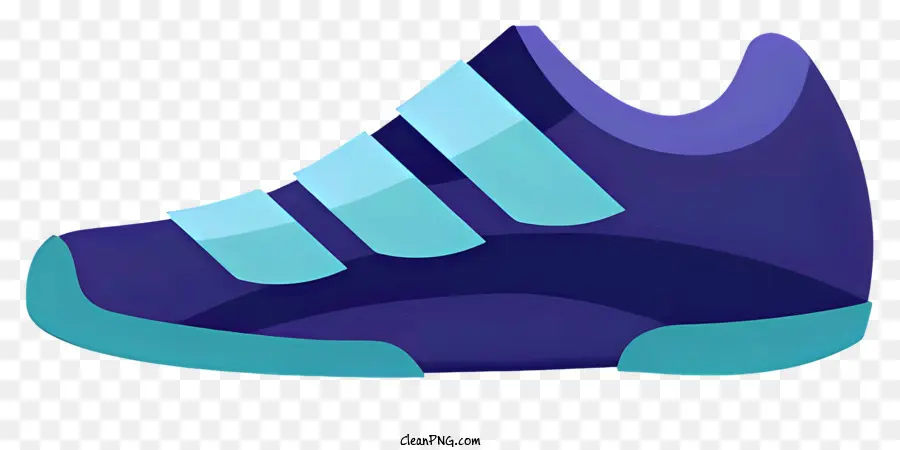 Giày màu xanh chạy màu đen giày đế ngoài trắng giày cơ bản chạy giày thông thường - Giày màu xanh với đế đen và trắng