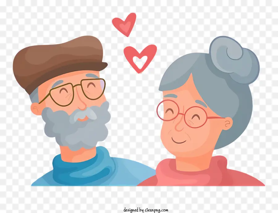 Parole chiave: coppia anziana Affetto amore romanticismo sorridente - Coppia di anziani che sorride con le braccia l'una intorno all'altra