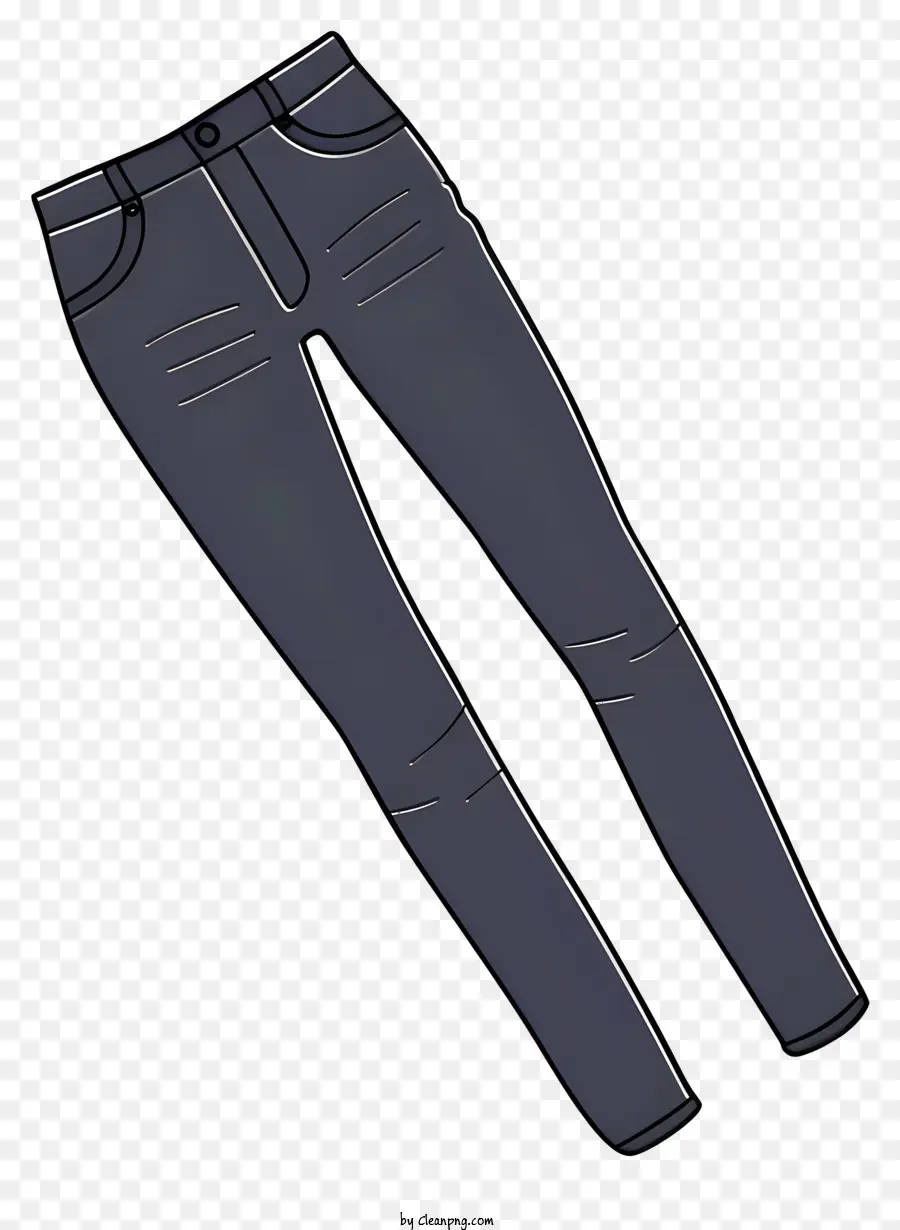 quần jean thấp vòng eo chân thon kéo có túi trở lại - Quần jean giặt màu xám nhạt với vòng eo thấp