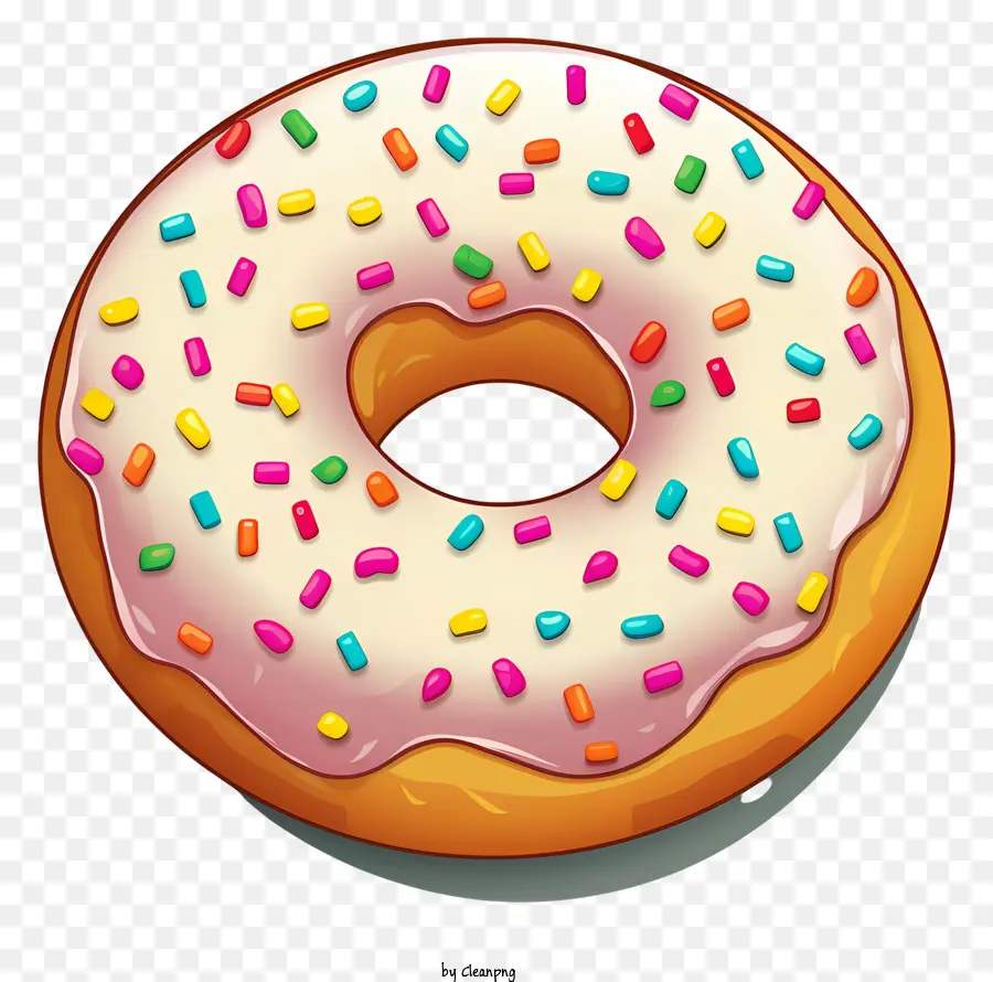 pink glazed donut colorful sprinkles donuts dessert sweet treats