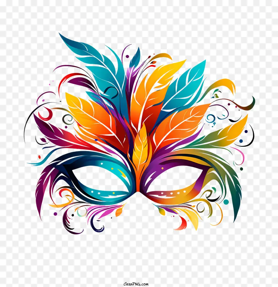 Carnival Festival Maske Mardi Gras Maske Karnevalsmaske Bunte Maske gefiederte Maske - 