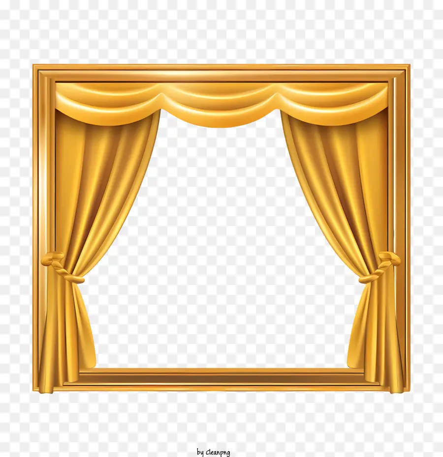 goldene Vorhangfenster Vorhänge Bühne Gold - 