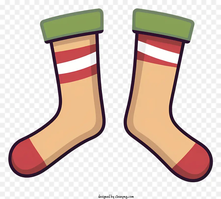 Socken rote und weiß gestreifte Socken Schwarze Socken gestreifte Socken Mode Socken - Rot und weiß gestreifte Socken über Schwarz