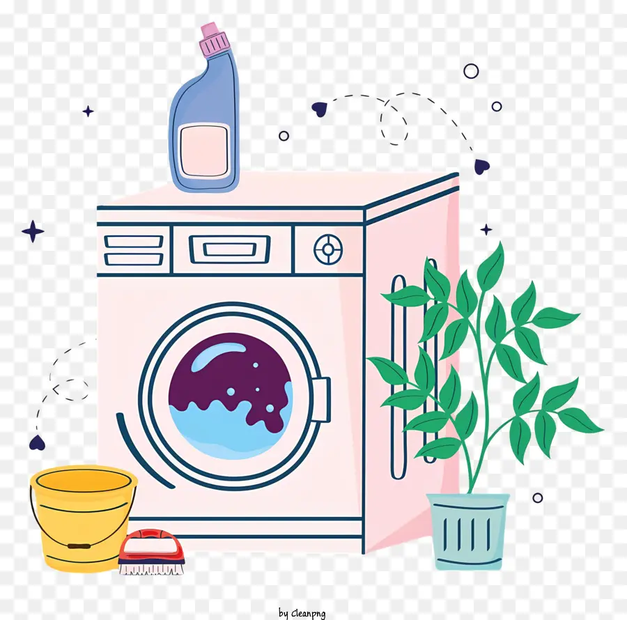 lavatrice - Immagine in bianco e nero della configurazione del bucato