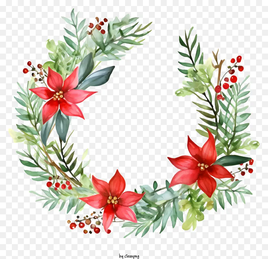 vòng hoa giáng sinh - Vòng hoa màu đỏ và xanh lá cây với lá holly